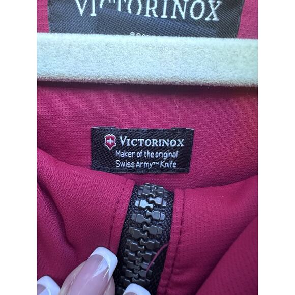 Victorinox Packable Jacket Men 2XL Hood Water Wind Resistant Red Hiking Outdoors - Picture 6 of 16